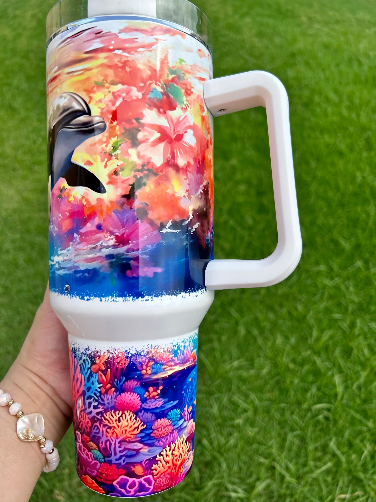 Dolphins Seascape 40oz Tumbler