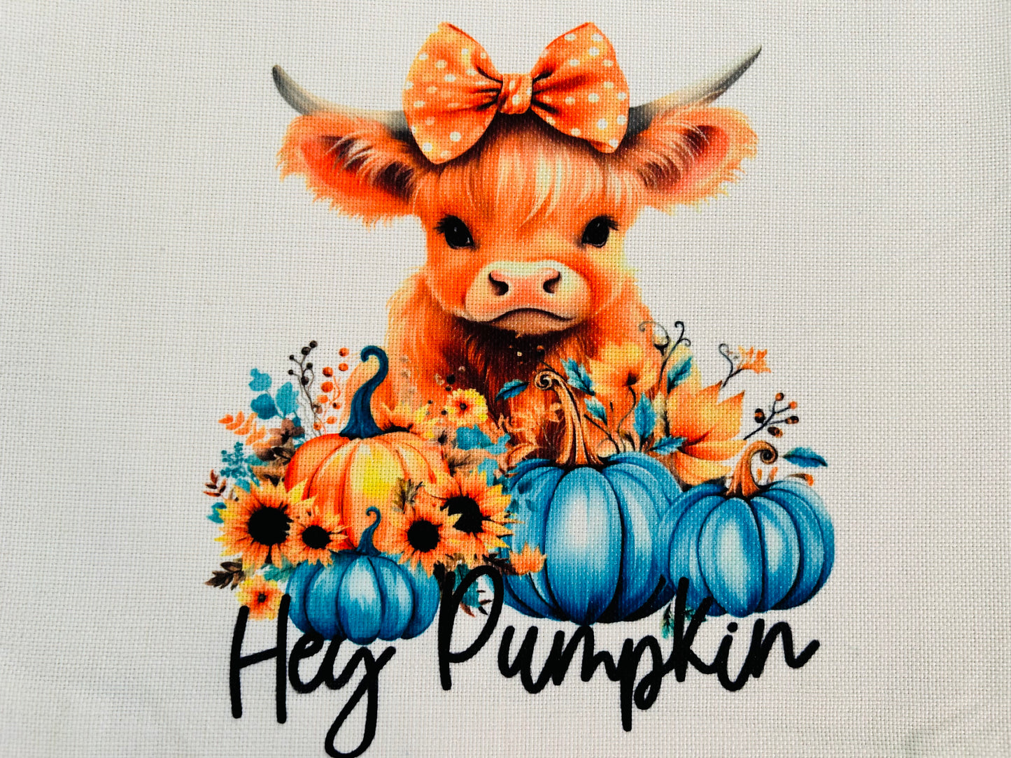 Hey Pumpkin Highland Cow Tote Bag