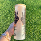 25oz Floral HAVE THE DAY YOU DESERVE Frosted Cold glass cup