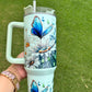 Blue Daisies Butterfly 40oz Tumbler
