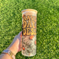25oz Floral HAVE THE DAY YOU DESERVE Frosted Cold glass cup