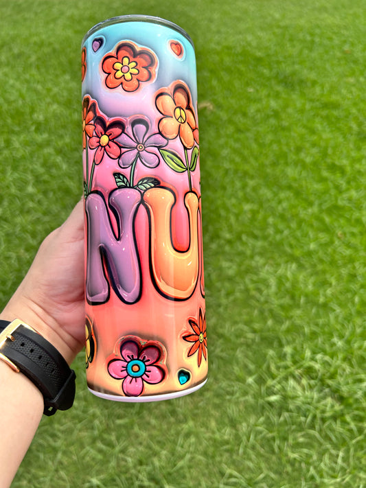 NURSE 3D Floral tumbler