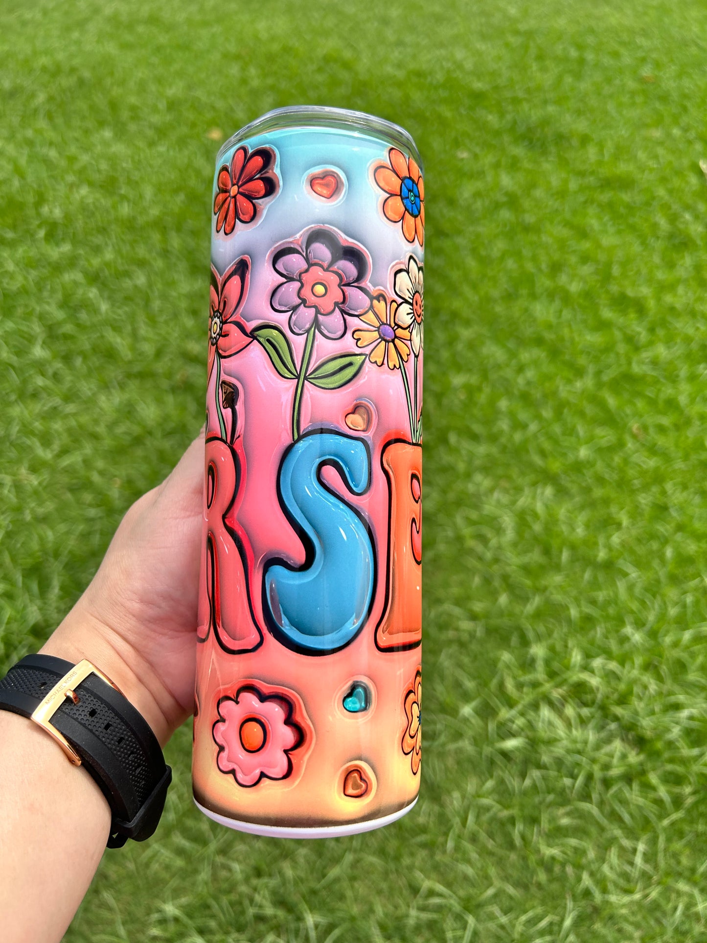 NURSE 3D Floral tumbler