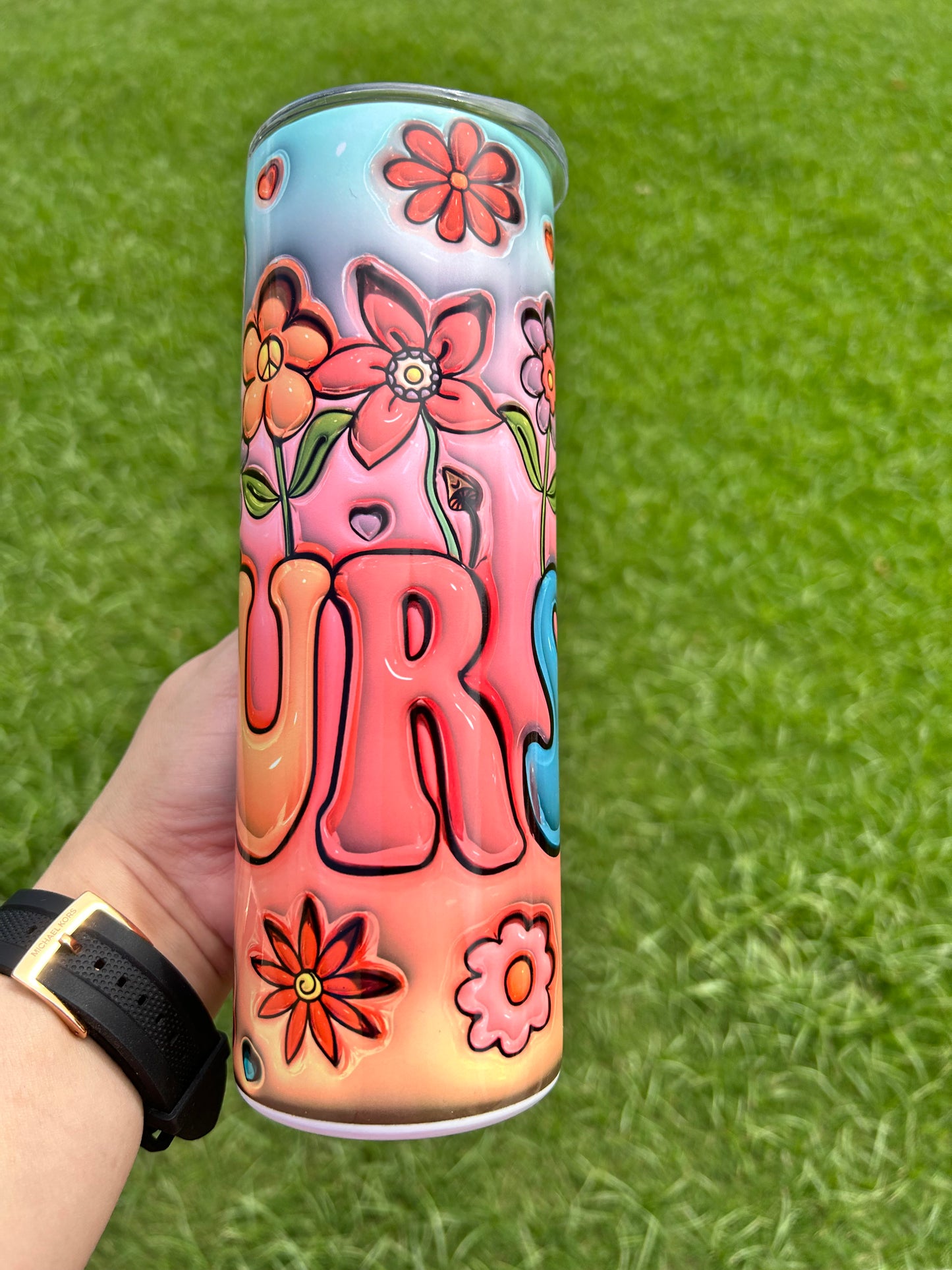 NURSE 3D Floral tumbler