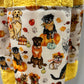 Fall Pumpkins Dog Decorative Kitchen Towel