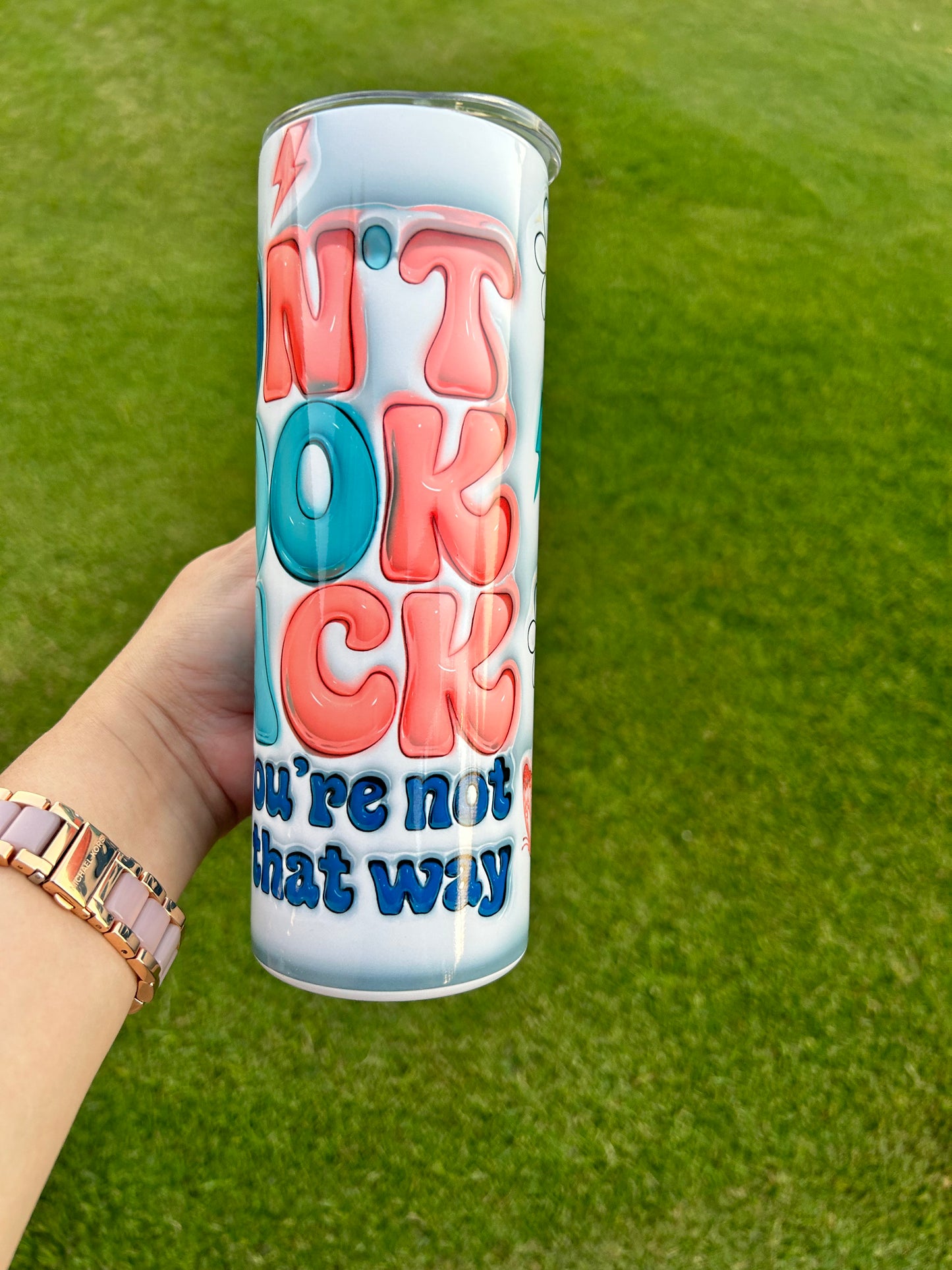 DON'T LOOK BACK you're not going that way 3D Tumbler Retro20oz Tumbler