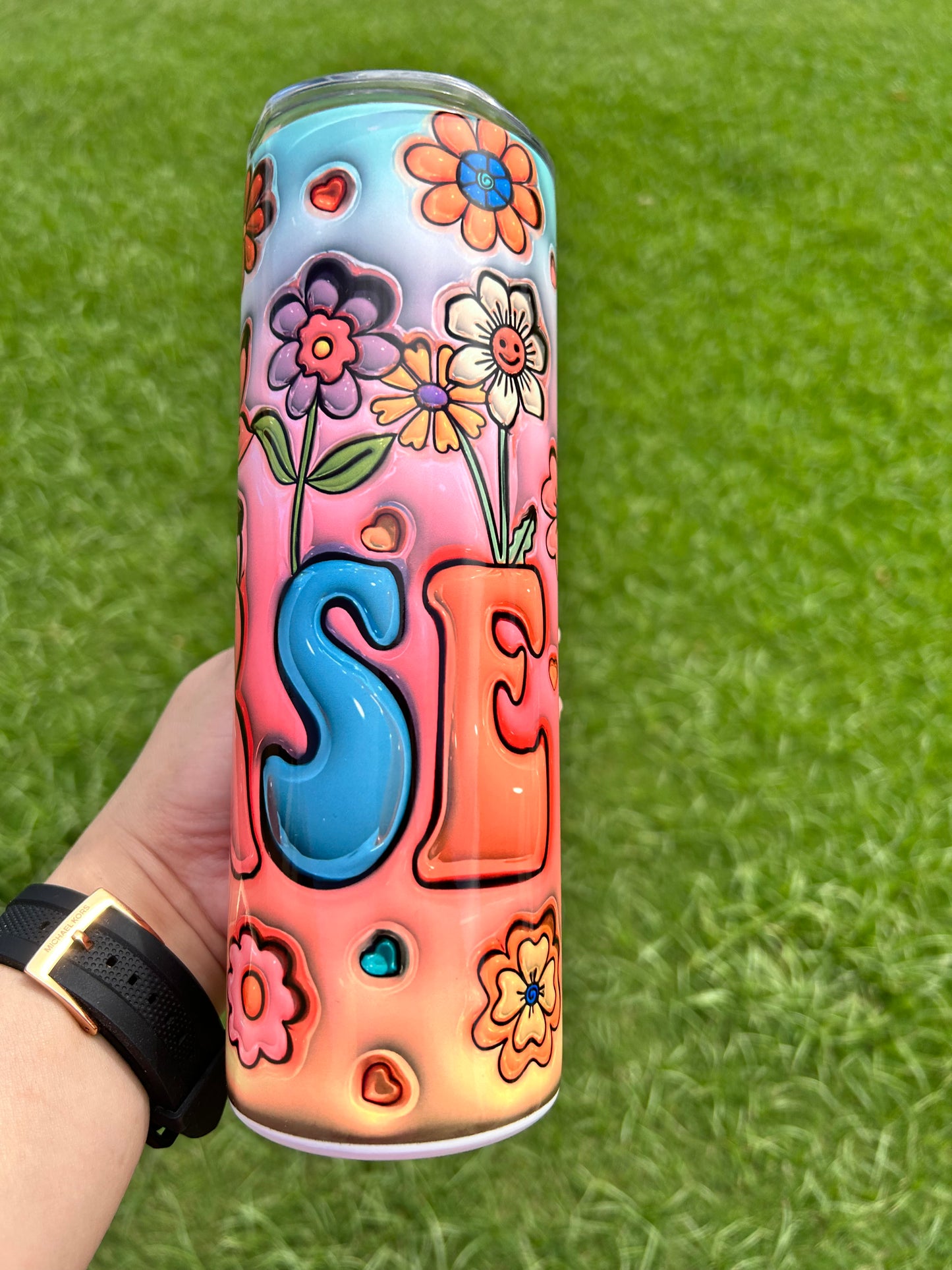 NURSE 3D Floral tumbler